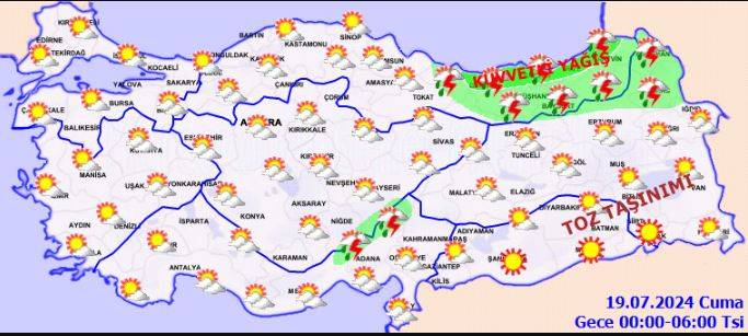 Samsun ve Ordu için uyarı! Aman bu saatlere dikkat 33